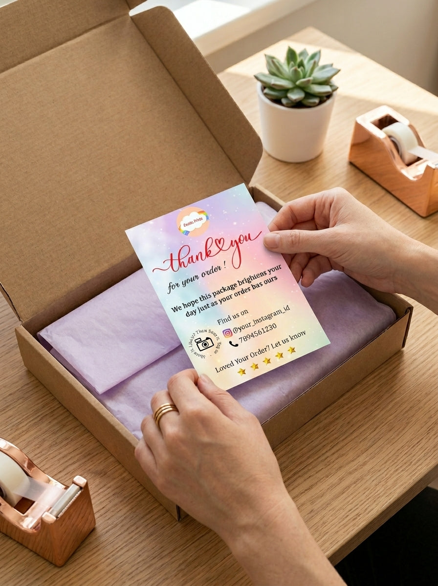 Customized Thank You Cards - Single Side