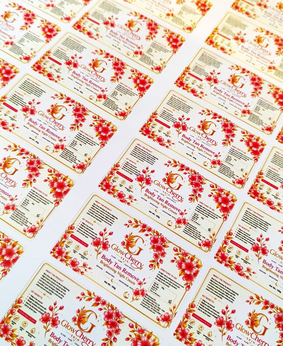 Rectangular Product Label Stickers - Standard Paper