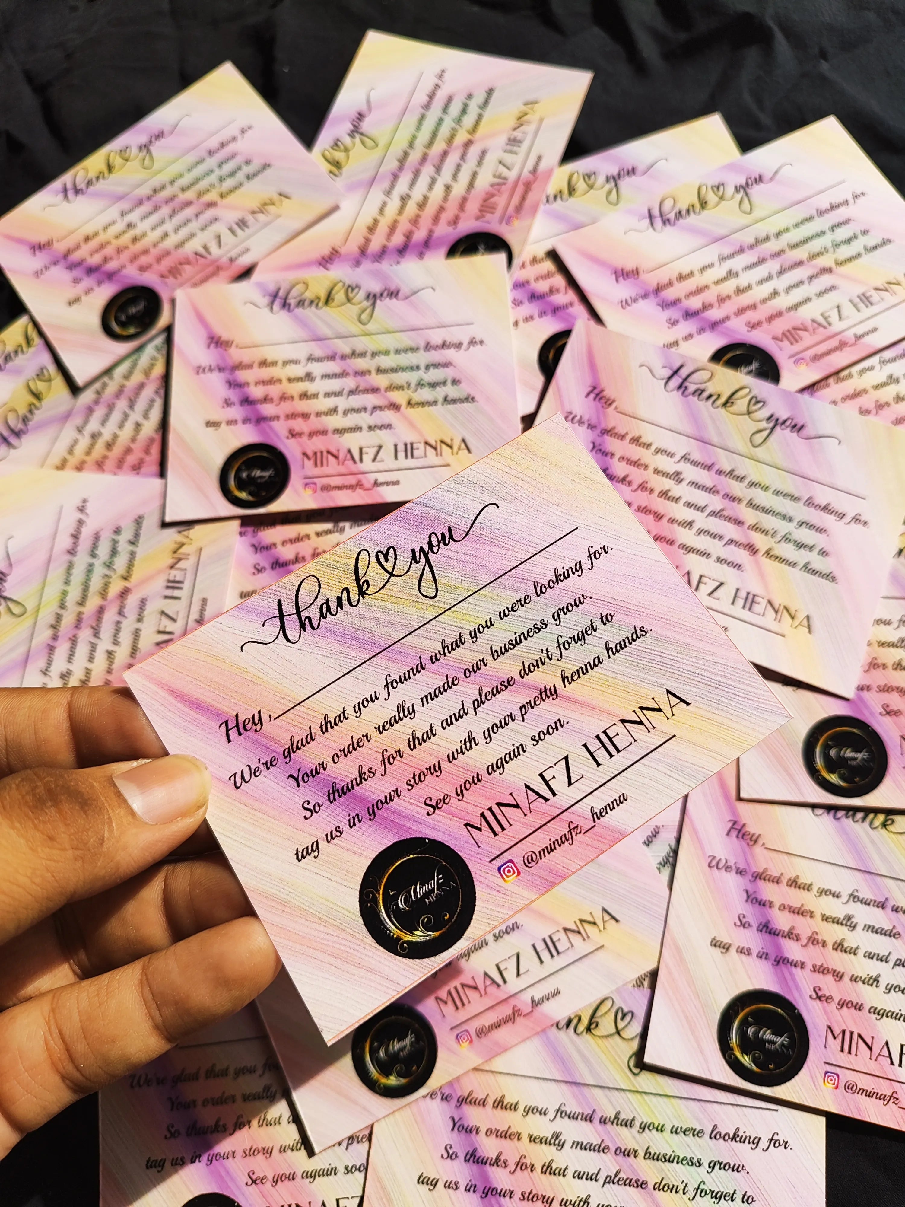 Customized Thank You Cards - Single Side