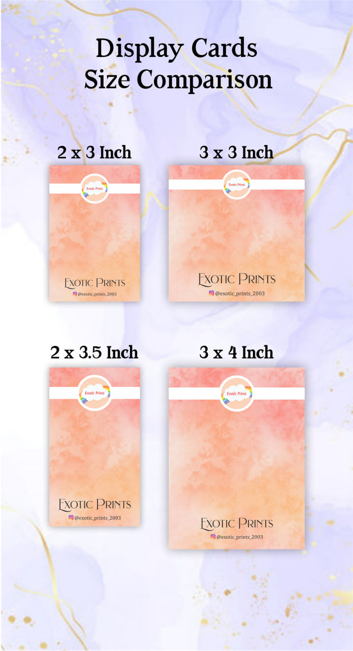 Customized Display Cards - Single Side