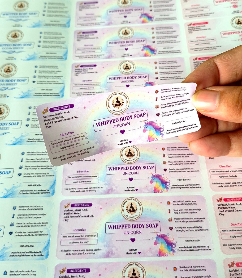 Rectangular Product Label Stickers - Standard Paper