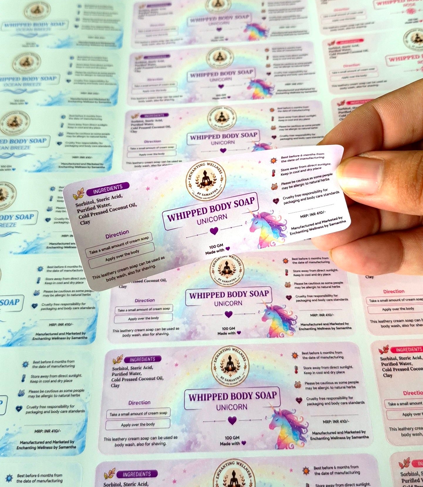 Rectangular Product Label Stickers - Standard Paper